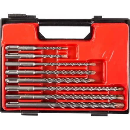 Набор ЗУБР: Буры по бетону, &quot;SDS-Plus&quot;, 5х110, 6х110, 6х160, 8х160, 8х210, 10х160, 10х210, 12х210мм, 8шт 29314-H8 купить в Ижевске