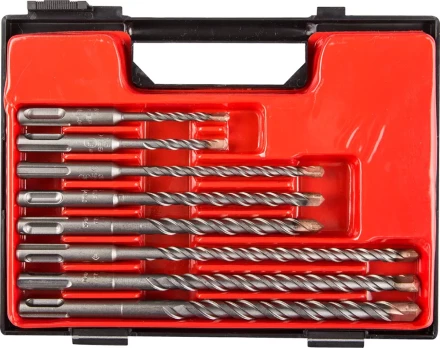 Набор ЗУБР: Буры по бетону, &quot;SDS-Plus&quot;, 5х110, 6х110, 6х160, 8х160, 8х210, 10х160, 10х210, 12х210мм, 8шт 29314-H8 купить в Ижевске