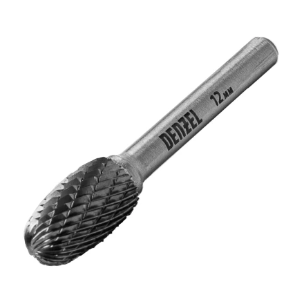 Борфреза по металлу твердосплавная, овальная, тип-E, 12 мм Denzel 72038 купить в Ижевске