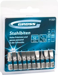 Набор бит РН1х25, сталь S2, 10шт GROSS 11329