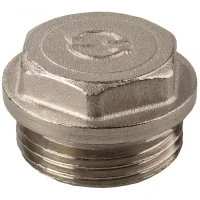 Заглушка GENERAL FITTINGS, 6-ти гранная головка с прижимной шайбой, латунь, наружная резьба, 1/2" 51100-1/2