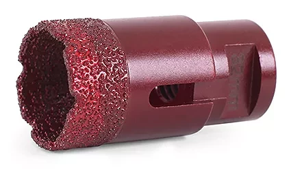 Алмазная коронка MESSER по камню с хвостовиком M14 (вакуумное спекание алмазов) 18 мм купить в Ижевске