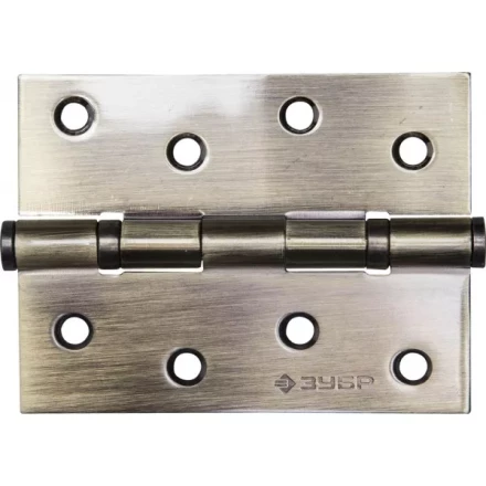 Петля универсальная ЗУБР &quot;ЭКСПЕРТ&quot;, 2 подшипника, цвет латунь (PB), с крепежом, 100х75х2,5мм, 2 шт 37601-100-1 купить в Ижевске