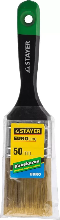 STAYER “KANEKARON-EURO”. Кисть плоская, искусственная щетина, деревянная ручка, 50мм 0106-050 купить в Ижевске