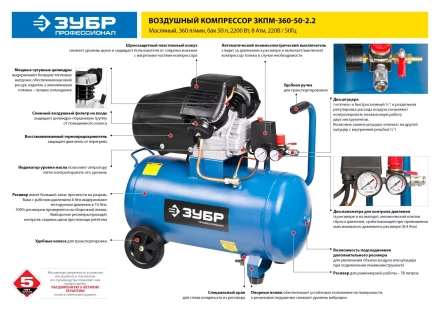 Компрессор воздушный ЗКПМ-360-50-2.2 серия ПРОФЕССИОНАЛ купить в Ижевске