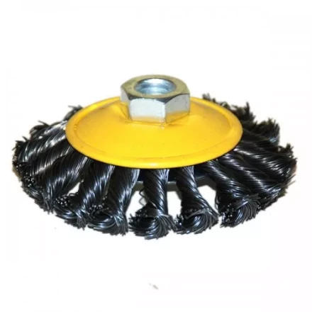 Щетка для УШМ М14/100 мм выгнутая сталь витая 51571 купить в Ижевске