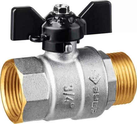 ЗУБР d 3/4, ручка бабочка, шаровой кран (51325-3/4) купить в Ижевске