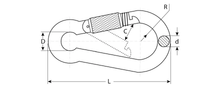 ЗУБР DIN 5299D, 5 мм, 50 шт, карабин с предохранительной гайкой (4-304555-05) купить в Ижевске