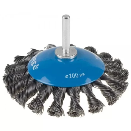 ЗУБР &quot;ЭКСПЕРТ&quot;. Щетка коническая для дрели, жгутированная стальная проволока 0,5мм, 100мм 35235-100_z01 купить в Ижевске