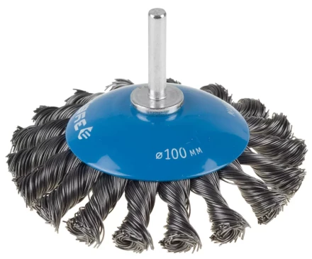 ЗУБР &quot;ЭКСПЕРТ&quot;. Щетка коническая для дрели, жгутированная стальная проволока 0,5мм, 100мм 35235-100_z01 купить в Ижевске