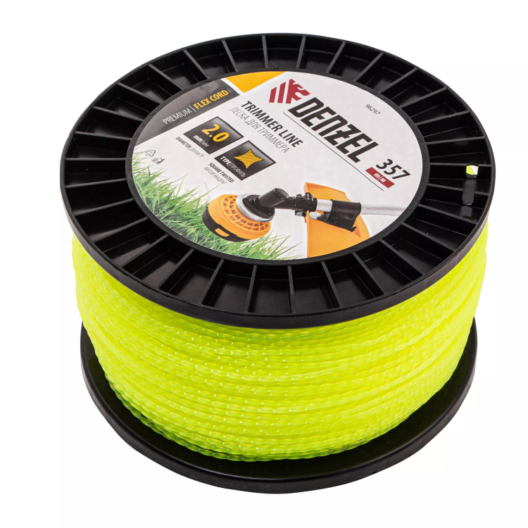 Леска для триммера витой квадрат, 2,0мм х 357м, на DIN катушке FLEX CORD// Denzel 96297 купить в Ижевске