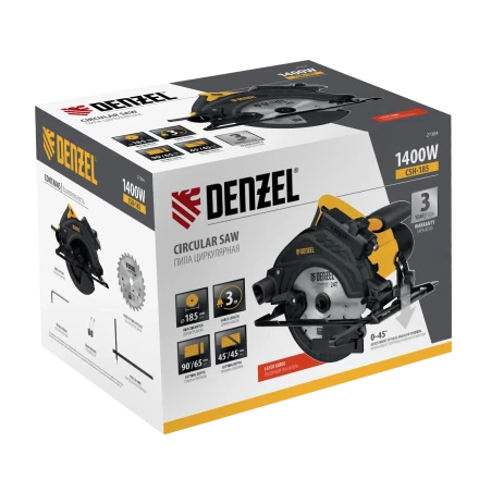 Пила циркулярная Denzel 27304 CSH-185, 1400 Вт, 185 мм купить в Ижевске
