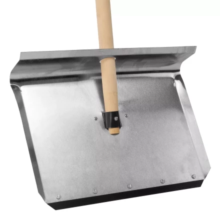 Лопата для уборки снега тротуарная Сибртех 61658, алюминиевая,500х400х1420мм, деревянный черенок, Россия купить в Ижевске