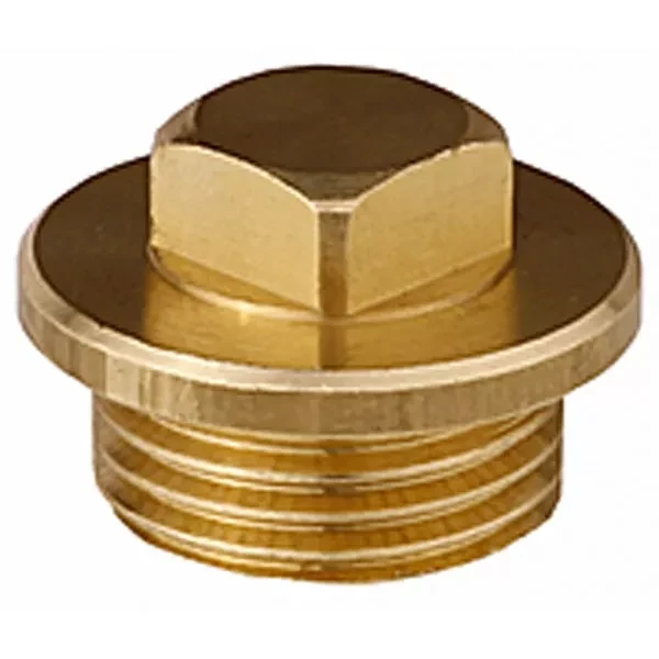 Заглушка GENERAL FITTINGS, 6-ти гранная головка с прижимной шайбой, никелированная латунь, наружная резьба, 1/2" 51099-1/2 купить в Ижевске