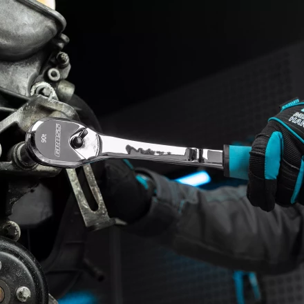 Ключ-трещотка 1/2&quot; Gross 14055, CrV, 90 зубьев, усиленный, хром купить в Ижевске