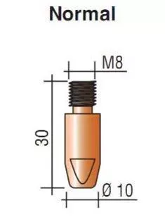 Наконечник к гор. п/а M8, d.1,2 мм L30 (тело 10) E-Cu Aurora купить в Ижевске