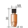 Наконечник к гор. п/а M8, d.1,2 мм L30 (тело 10) E-Cu Aurora купить в Ижевске