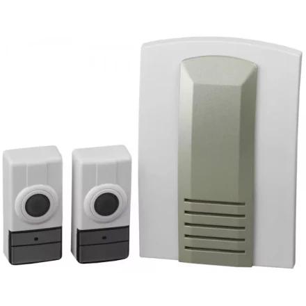 Звонок СВЕТОЗАР "ВОЛНА" радиочастотный беспроводной, 16 мелодий, 2 кнопки, 4,5В SV-58066-2 купить в Ижевске