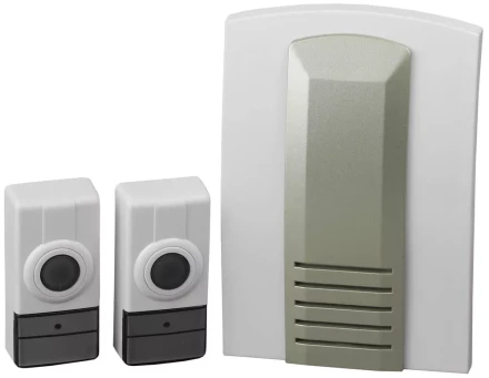 Звонок СВЕТОЗАР "ВОЛНА" радиочастотный беспроводной, 16 мелодий, 2 кнопки, 4,5В SV-58066-2 купить в Ижевске