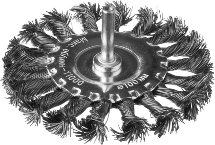 DEXX. Щетка дисковая для дрели, жгутированная стальная проволока 0,5мм, 100мм 35108-100 купить в Ижевске