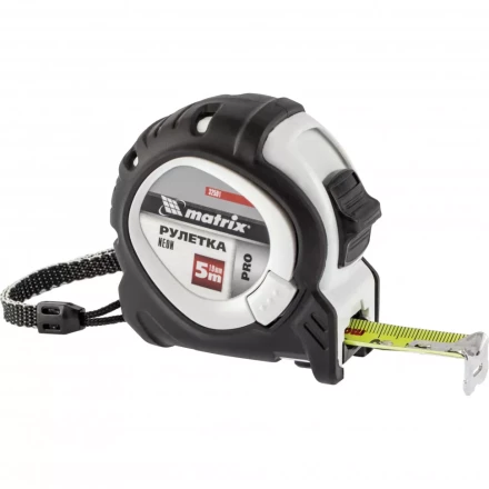 Рулетка Neon 5 м x 19 мм обрезиненный корпус 3 фиксации Pro Matrix 32591 купить в Ижевске