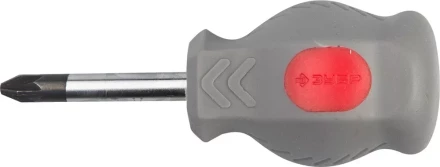 Отвертка ЗУБР &quot;МАСТЕР&quot; &quot;ТЕХНИК&quot; STUBBY, Cr-v, эргономичная двухкомпонентная рукоятка, PZ №2, 38мм 25063-38-2_z01 купить в Ижевске