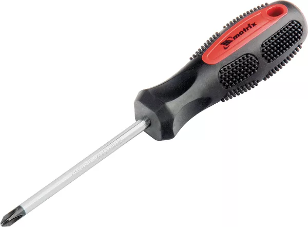 Отвертка Anti-Slip Ph2 х 100 мм CrV двухкомп. рукоятка MATRIX 12248 купить в Ижевске