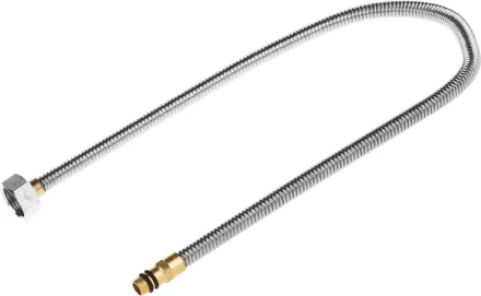 Подводка ЗУБР &quot;ЭКСПЕРТ&quot; сильфонная из нержавеющей стали, для смесителя, укороченная, г/ш (гайка-штуцер), 1/2&quot;, 0,6м 51012-060 купить в Ижевске