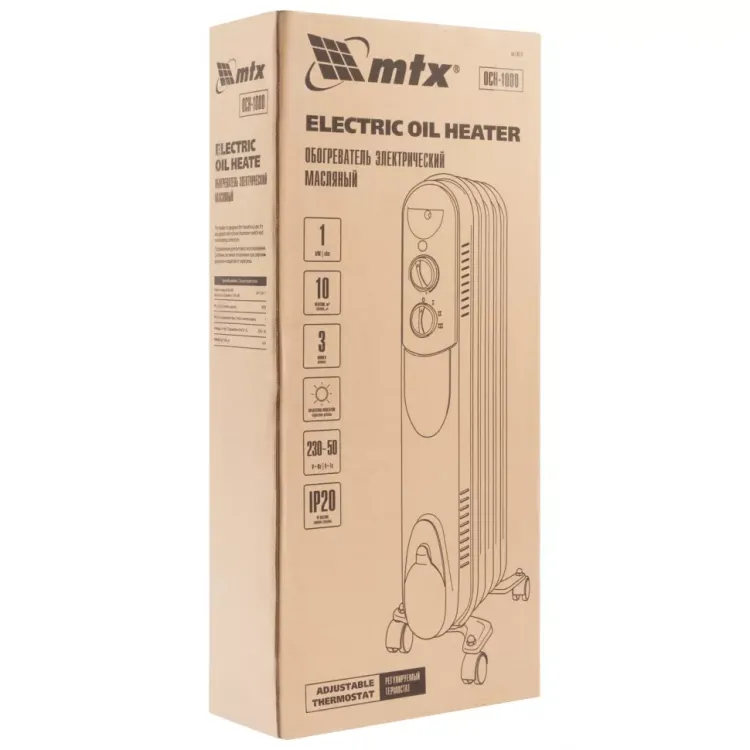 Масляный обогреватель MTX OCH-1000, 230 В, 1000 Вт // MTX 98301 купить в Ижевске