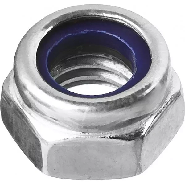 Гайка DIN 985 с нейлоновым кольцом, M10, 4 шт, кл. пр. 6, оцинкованная, ЗУБР 303586-10 купить в Ижевске