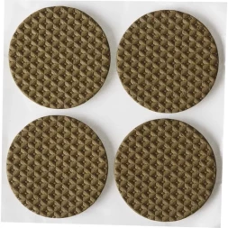 Накладки STAYER "COMFORT" на мебельные ножки, самоклеящиеся, ЭВА, коричневые, круглые - диаметр 35 мм, 4 шт 40914-35