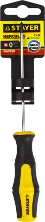 Отвертка STAYER &quot;MASTER&quot; &quot;HERCULES&quot;, Сr-V, противоскользящая рукоятка, PH0x100мм 25052-0-10_z02 купить в Ижевске