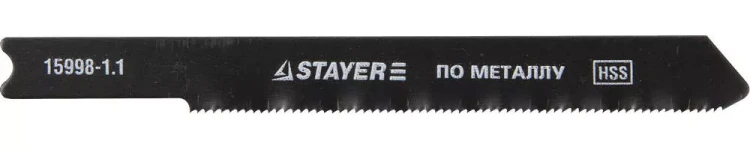 Полотна STAYER "PROFI", U118G, для эл/лобзика, HSS, по металлу (0,5-1,5мм), US-хвост., шаг 1,1мм, 50мм, 2шт 15998-1.1_z01 купить в Ижевске