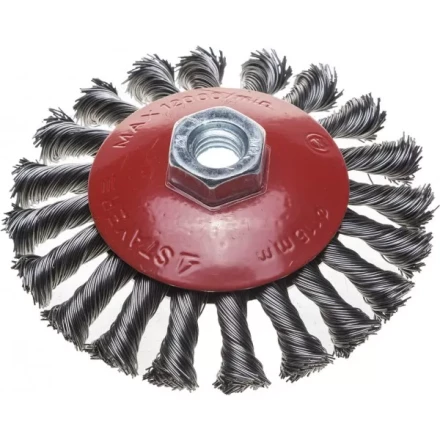 ЗУБР &quot;ПРОФЕССИОНАЛ&quot;. Щетка коническая для УШМ, плетеные пучки стальной проволоки 0,5мм, 115ммхМ14 35269-115_z02 купить в Ижевске