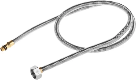 Подводка ЗУБР &quot;ЭКСПЕРТ&quot; сильфонная из нержавеющей стали, для смесителя, укороченная, г/ш (гайка-штуцер), 1/2&quot;, 1,0м 51012-100 купить в Ижевске