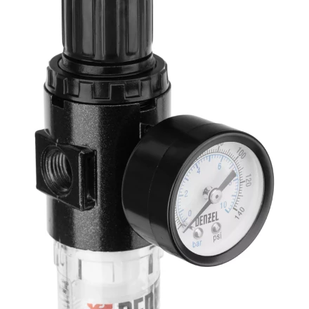 Фильтр-регулятор Denzel FR1500, 10 бар, 1500 л/мин, 1/4", 57459 купить в Ижевске
