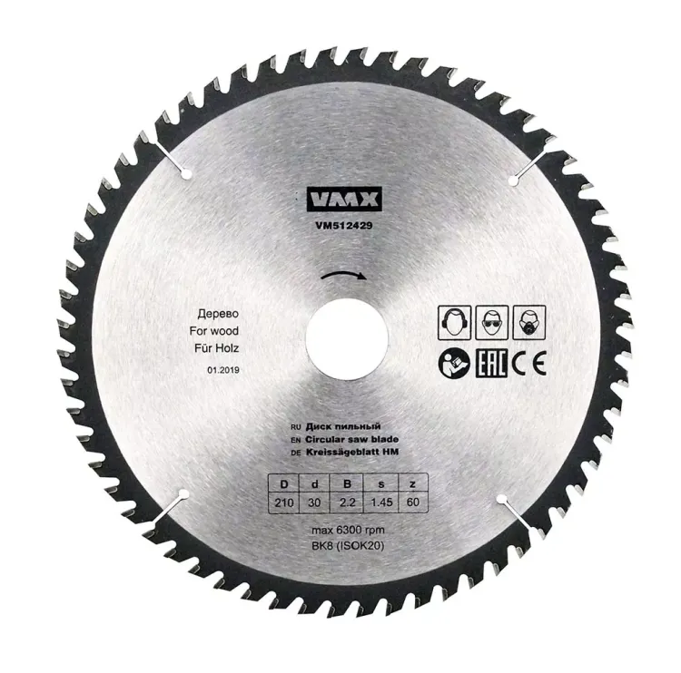 Диск пильный ф210х30 z60 дерево VMX 512429 купить в Ижевске