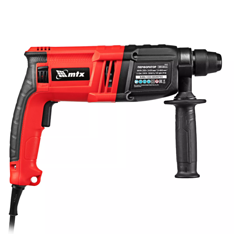 Перфоратор электрический MTX MRH-600-22, SDS-Plus, 600 Вт, 2,2 Дж, 3+1 режима 26682 купить в Ижевске