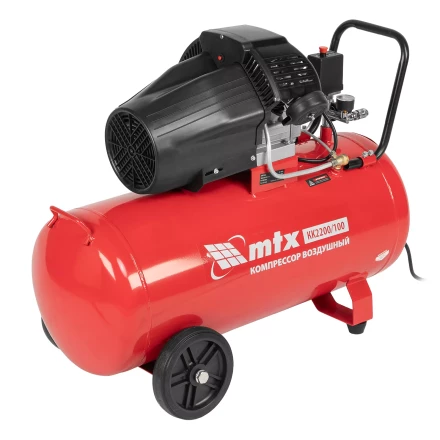 Компрессор воздушный MTX КК-2200/100, 2,2 кВт, 350 л/мин, 100 л, прямой привод, масляный купить в Ижевске