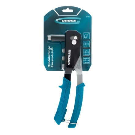 Заклепочник ручной Gross 40415, 260 мм, заклепки 2,4-3,2-4,0-4,8 мм купить в Ижевске