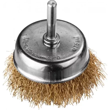 DEXX. Щетка чашечная для дрели, витая стальная латунированная проволока 0,3мм, 75мм 35109-075 купить в Ижевске
