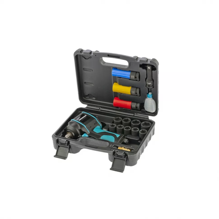 Гайковёрт пневматический ударный Gross Twin Hammer G985K2 с набором 17 предметов 57445 купить в Ижевске