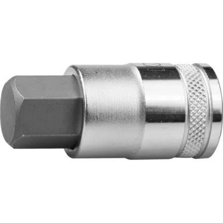 Торцовая бита-головка KRAFTOOL &quot;INDUSTRIE QUALITAT&quot;, материал S2, HEX, сатинированная, 1/2&quot;, H17 27908-17_z01 купить в Ижевске