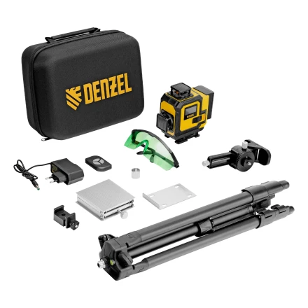 Лазерный уровень мультипризменный DLV 360-4T, 30 м, зеленый луч, Li-Ion 2,4 Aч, штатив// Denzel 350815 купить в Ижевске
