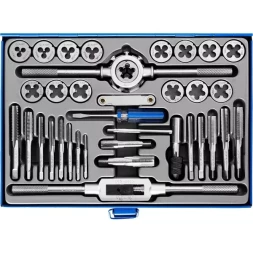 Набор метчиков и плашек ЗУБР "ПРОФЕССИОНАЛ", сталь Р6М5, 35 предметов 28110-H35