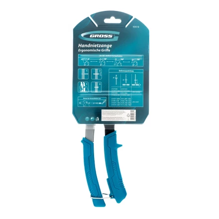 Заклепочник ручной Gross 40418, 290 мм, поворотный, 0-360, заклепки 2,4-3,2-4,0-4,8 мм купить в Ижевске