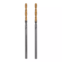 Сверло спиральное по металлу Denzel 2 x 49 мм, Р6М5, Golden Tip , 2шт., 718223