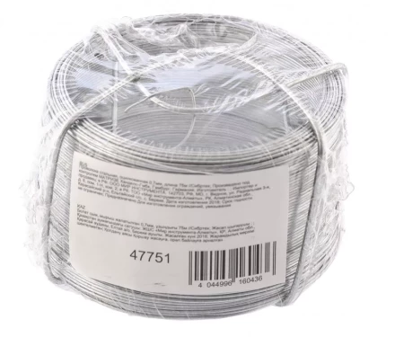 Проволока стальная оцинкованная 0,7 мм длина 75 м Сибртех 47751 купить в Ижевске