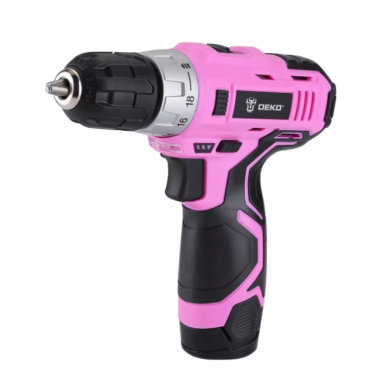 Дрель аккумуляторная DEKO GCD12DU3 PINK SET2 + оснастка 13 шт, 063-4171 купить в Ижевске