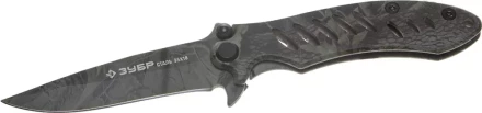 Нож ЗУБР &quot;ЭКСПЕРТ&quot; ОХОТНИК складной цельнометаллический, 205мм/лезвие 90мм 47702_z01 купить в Ижевске